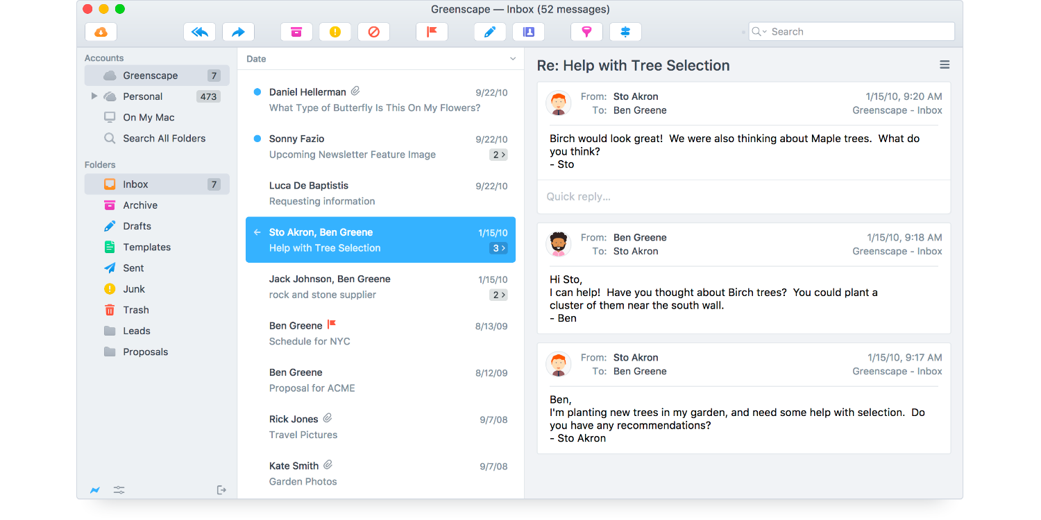 mail client for mac os x